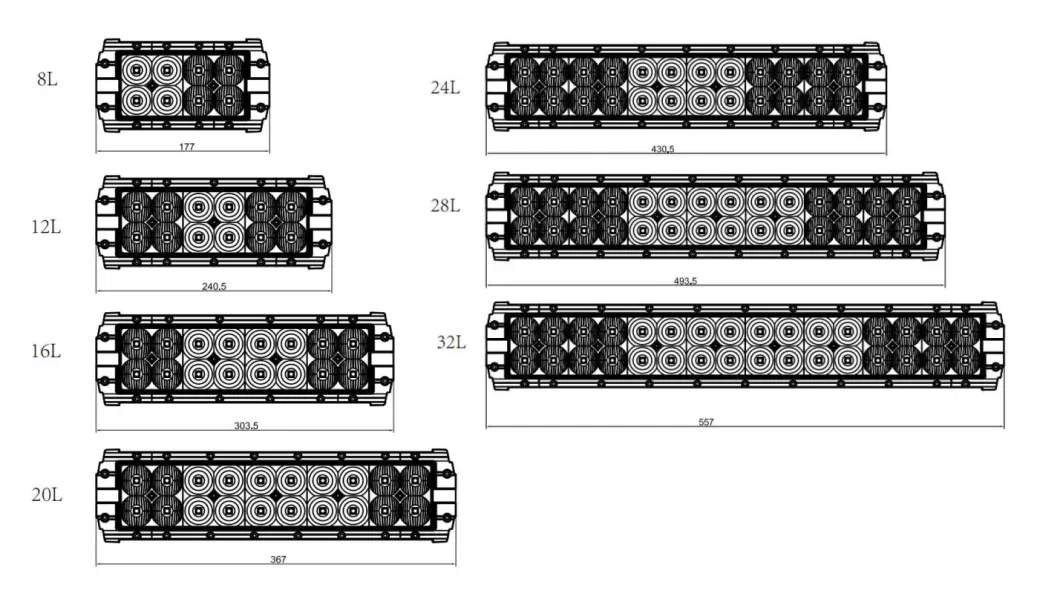 Emark R149 Dual Row 80W-320W CREE LED Light Bar for Auto Car Truck 4X4 Offroad Heavy Duty Tractor